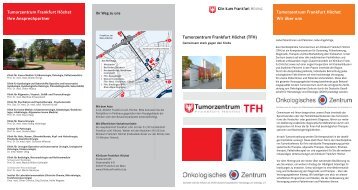 Flyer Tumorzentrum - Klinikum Frankfurt Hoechst