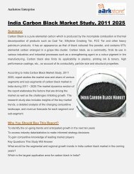 India Carbon Black Market Study 2011 2025