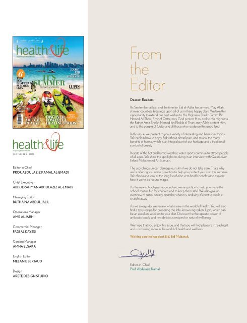 Health and life magazine September 2016