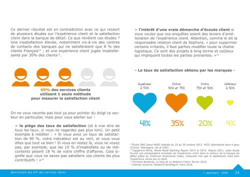 2016 Benchmark des KPI des services clients