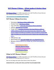 WP Theme Ultima review- WP Theme Ultima (MEGA) $21,400 bonus