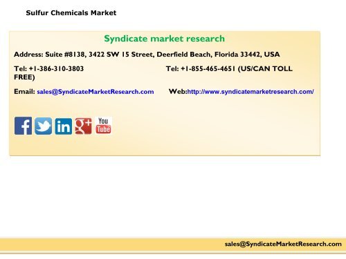 Sulfur Chemicals Market