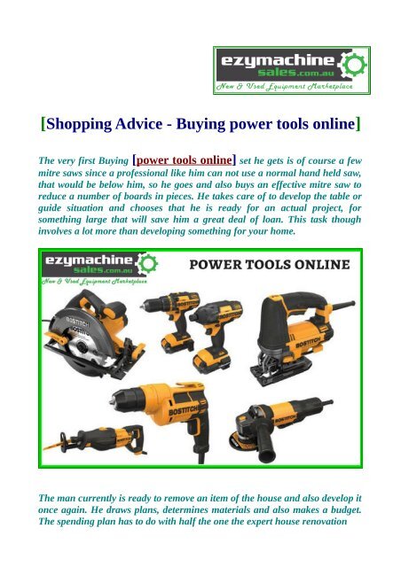power tools online