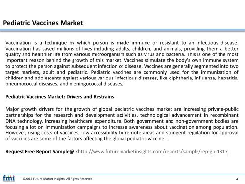 Pediatric Vaccines Market