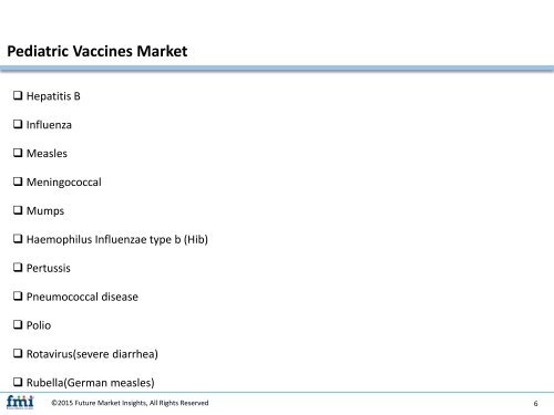 Pediatric Vaccines Market