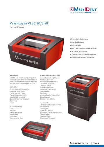 VersaLaser VLS2.30/3.50 - MarkIDent GmbH