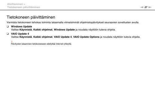 Sony VGN-AW3ZRJ - VGN-AW3ZRJ Istruzioni per l'uso Finlandese