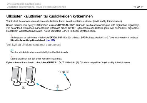 Sony VGN-AW3ZRJ - VGN-AW3ZRJ Istruzioni per l'uso Finlandese