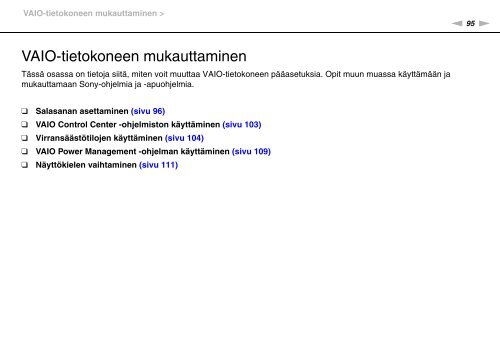 Sony VGN-AW3ZRJ - VGN-AW3ZRJ Istruzioni per l'uso Finlandese