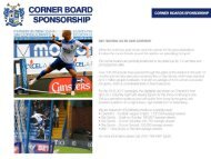 CONERBOARD SPONSORSHIP