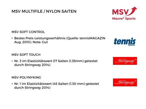 Gute Gründe für MSV auf tennismagazin.de