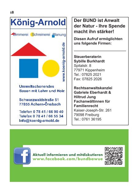 BUND Umwelt-Tipps Freiburg/Offenburg/Konstanz/Ravensburg 2016
