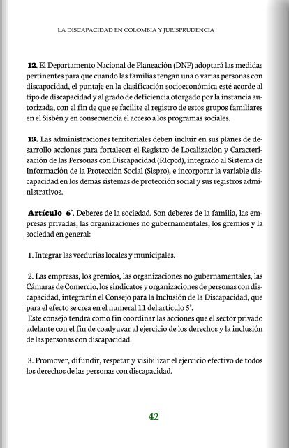 Libro Discapacidad de Colombia