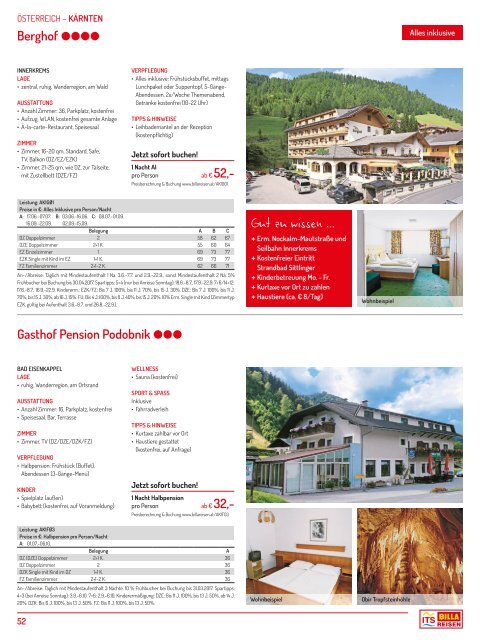 ITS Billa Reisen Sommerkatalog 2017 - Best of Autoreisen 