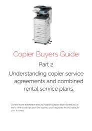 Copier Buyers Guide - Part 2 - Service Agreements - revised