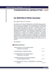 newsletter 1 - MARTENS & PRAHL Versicherungskontor