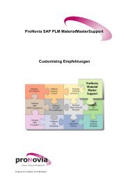 ProNovia SAP PLM MaterialMasterSupport ProNovia ... - ProNovia AG
