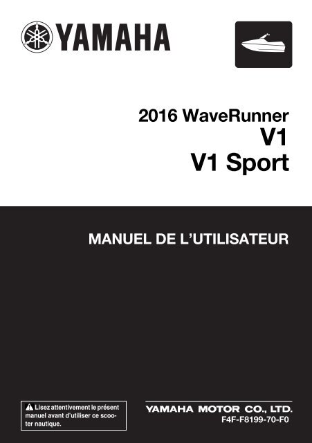 Yamaha V1 - 2016 - Manuale d'Istruzioni Fran&ccedil;ais