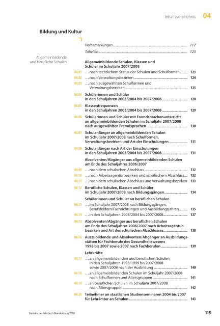 Kapitel 04 Bildung und Kultur - Amt für Statistik Berlin Brandenburg