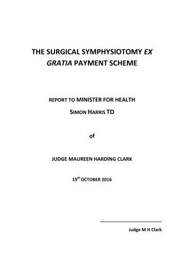 THE SURGICAL SYMPHYSIOTOMY EX GRATIA PAYMENT SCHEME