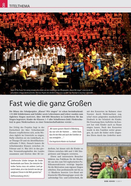 DER CHOR 1/2011