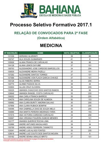 Processo Seletivo Formativo 2017.1