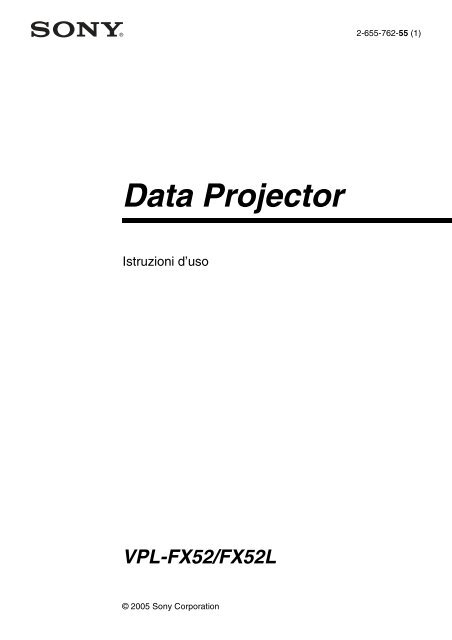 Sony VPL-FX52 - VPL-FX52 Istruzioni per l'uso