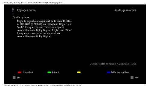 Sony KDL-52Z5800 - KDL-52Z5800 Istruzioni per l'uso Francese