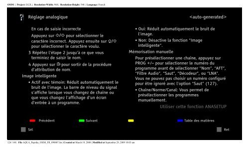 Sony KDL-52Z5800 - KDL-52Z5800 Istruzioni per l'uso Francese