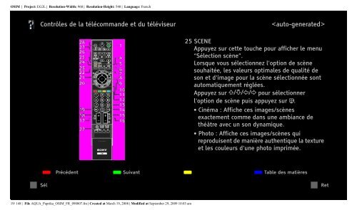 Sony KDL-52Z5800 - KDL-52Z5800 Istruzioni per l'uso Francese