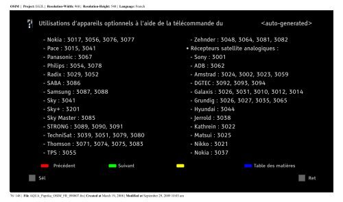 Sony KDL-52Z5800 - KDL-52Z5800 Istruzioni per l'uso Francese