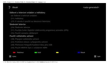 Sony KDL-52Z5800 - KDL-52Z5800 Istruzioni per l'uso Ceco