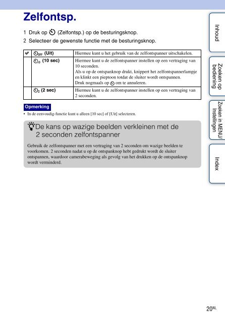 Sony DSC-S1900 - DSC-S1900 Istruzioni per l'uso Olandese