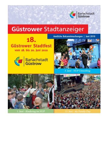 Güstrower Stadtanzeiger Nr. 6 Juni 2010 - Barlachstadt Güstrow