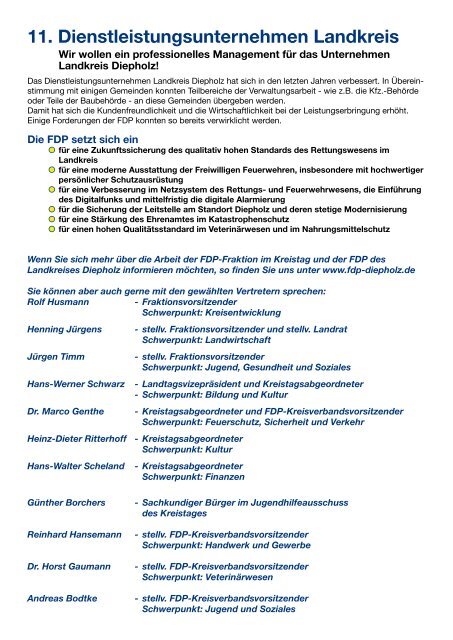 Positionsschrift FDP Kreisverband Diepholz - FDP Twistringen