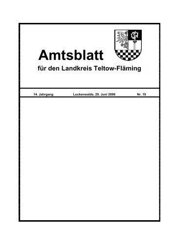 Amtsblatt - Landkreis Teltow-Fläming