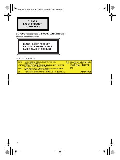 Sony VGN-SR39XN - VGN-SR39XN Documenti garanzia Finlandese