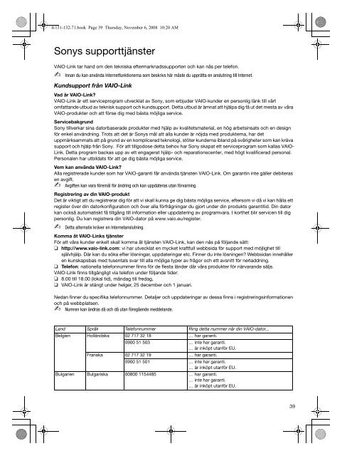 Sony VGN-SR39XN - VGN-SR39XN Documenti garanzia Finlandese