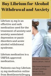 Buy Librium for Alcohol Withdrawal Symptoms @BestGenericDrug24