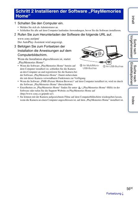 Sony HDR-AS30VW - HDR-AS30VW Guida all&rsquo;uso Tedesco