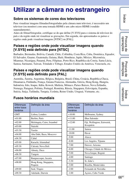 Sony HDR-AS30VW - HDR-AS30VW Guida all&rsquo;uso Portoghese