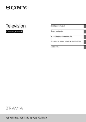 Sony KDL-40R455B - KDL-40R455B Istruzioni per l'uso Estone