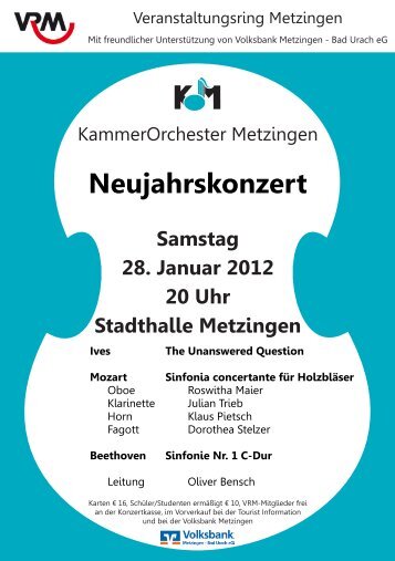 Programm - Kammerorchester Metzingen