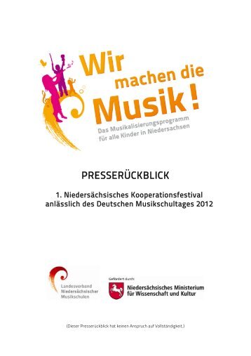 Presserückblick_Kooperationsfestival - Wir machen die Musik