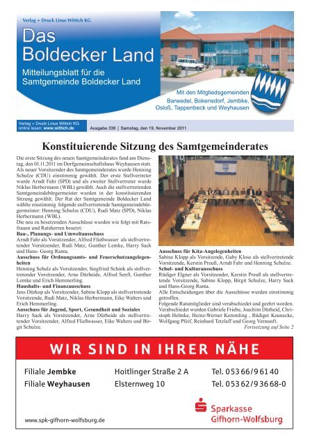 Ausgabe November 2011 - Samtgemeinde Boldecker Land