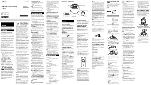 Sony RDP-V20iP - RDP-V20IP Istruzioni per l'uso Tedesco