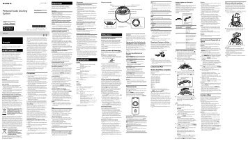 Sony RDP-V20iP - RDP-V20IP Istruzioni per l'uso Spagnolo