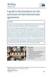 A guide to EU procedures for the conclusion of international trade agreements