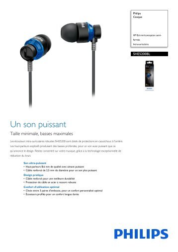 Philips Casque - Fiche Produit - FRA