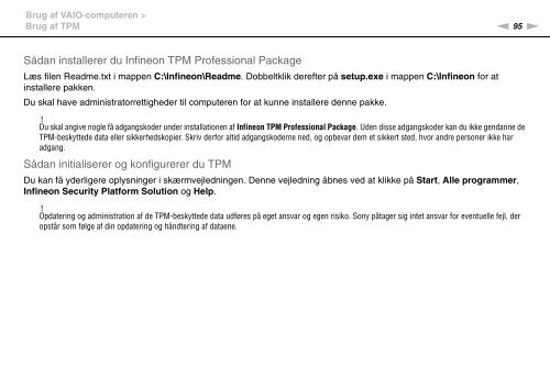 Sony VPCSA3S9R - VPCSA3S9R Istruzioni per l'uso Danese